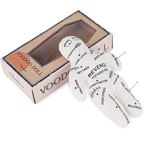 Voodoo-Puppen, 21, 6 x 13 cm, weiße Polyester-Baumwolle, Gruselpuppe mit unheimlichem Aufdruck, gruselige Puppe, Rache, Negative Horrorpuppen zur emotionalen Entladung, Horrorpuppen, Spukpuppe, gr Voodoo-Puppen, 21, 6 x 13 cm, weiße Polyester-Baumwolle, Gruselpuppe mit unheimlichem Aufdruck, gruselige Puppe, Rache, Negative Horrorpuppen zur emotionalen Entladung, Horrorpuppen, Spukpuppe, gr von HoveeLuty