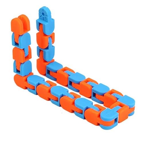 Wacky Tracks Sensorisches Spielzeug, DIY, 24 Glieder, Stressabbau, Kettenglied, Zappelschlangenspielzeug, Blau/Orange, lustiges Zappelspielzeug für Kinder, DIY sensorisches Schlangenspielzeug, Stressa Wacky Tracks Sensorisches Spielzeug, DIY, 24 Glieder, Stressabbau, Kettenglied, Zappelschlangenspielzeug, Blau/Orange, lustiges Zappelspielzeug für Kinder, DIY sensorisches Schlangenspielzeug, Stressa von HoveeLuty