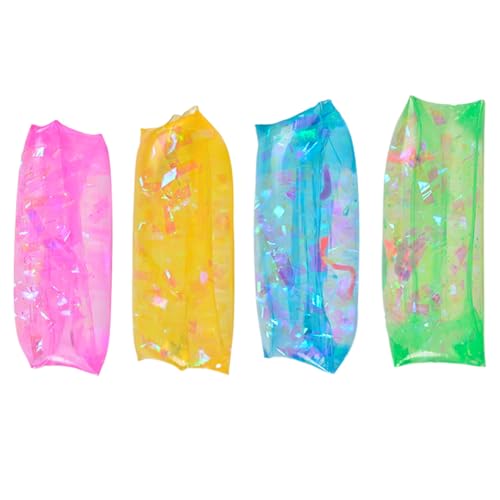 Water Wiggler, 4-teiliges Wasserschlangen-Spielzeug zum Stressabbau, 4-farbiges TPR-Quetschspielzeug mit Band innen, weich, kühl, elastisch, 13 x 6 cm, Stressspielzeug für Kinder und Erwachsene Water Wiggler, 4-teiliges Wasserschlangen-Spielzeug zum Stressabbau, 4-farbiges TPR-Quetschspielzeug mit Band innen, weich, kühl, elastisch, 13 x 6 cm, Stressspielzeug für Kinder und Erwachsene von HoveeLuty