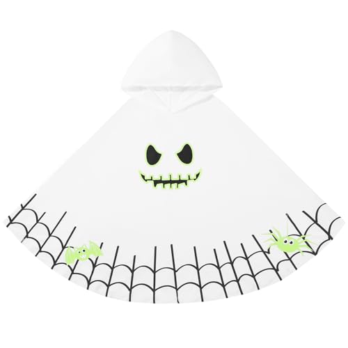 Hovershoes Geisterkostüm für Kinder, Jungen, Mädchen, Unisex, Halloween-Kostüm, Skelett-Umhang, leuchtet im Dunkeln, Umhang mit Kapuze, Poncho, Kinder-Party-Cosplay-Outfit Hovershoes Geisterkostüm für Kinder, Jungen, Mädchen, Unisex, Halloween-Kostüm, Skelett-Umhang, leuchtet im Dunkeln, Umhang mit Kapuze, Poncho, Kinder-Party-Cosplay-Outfit von Hovershoes