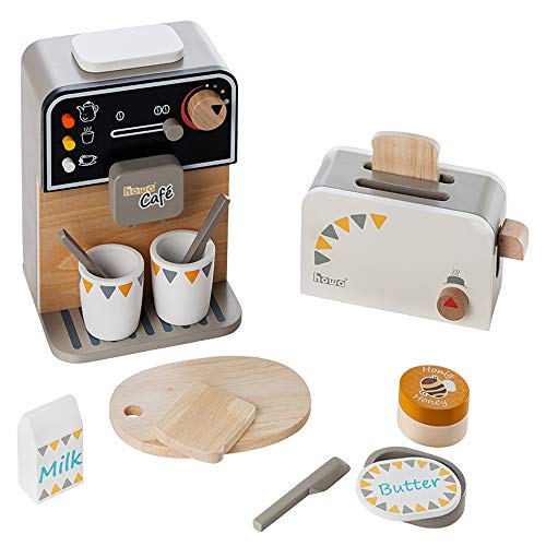 howa Kaffeemaschine und Toaster aus Holz incl. 13 TLG. Zubehör 4887 von howa