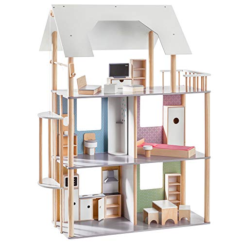 howa Puppenhaus für Ankleidepuppen bis 30 cm incl. 19 TLG. Möbelset aus Holz 70103 howa Puppenhaus für Ankleidepuppen bis 30 cm incl. 19 TLG. Möbelset aus Holz 70103 von howa