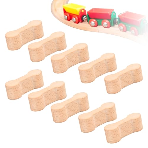 Hoxfly Verbinder Holzeisenbahn, 10 Stück Schienen Verbinder Wiederverwendbare, Zuggleisverbinder aus Holz für Geburtstagsfeier, Gleisverbinderbefestigungen für Spielzeugeisenbahnen (3.5×0.6×1.2 cm) Hoxfly Verbinder Holzeisenbahn, 10 Stück Schienen Verbinder Wiederverwendbare, Zuggleisverbinder aus Holz für Geburtstagsfeier, Gleisverbinderbefestigungen für Spielzeugeisenbahnen (3.5×0.6×1.2 cm) von Hoxfly