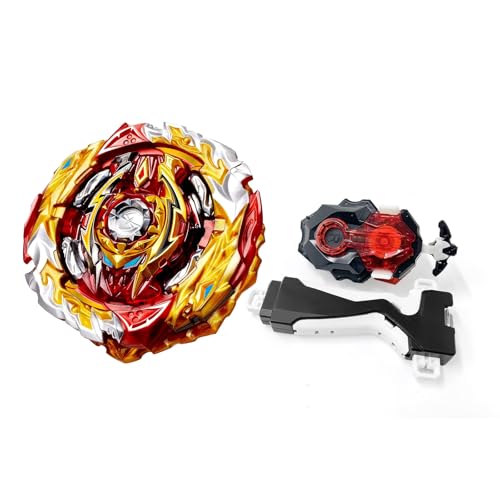 Hozuumo Battling Tops Turbo Starter Set, 4D Metall Fusion Kampfkreisel, Arena Spinning Tops mit Launcher, Geschenk-Sets für Kinder,1-33 von Hozuumo