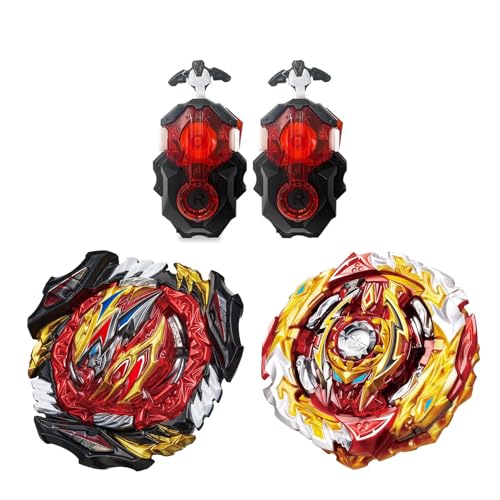 Hozuumo Battling Tops Turbo Starter Set, 4D Metall Fusion Kampfkreisel, Arena Spinning Tops mit Launcher, Geschenk-Sets für Kinder,1-52 Hozuumo Battling Tops Turbo Starter Set, 4D Metall Fusion Kampfkreisel, Arena Spinning Tops mit Launcher, Geschenk-Sets für Kinder,1-52 von Hozuumo