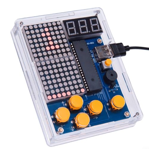HpLive 51 Mikrocontroller Spielkonsole Kit, Retro DIY Classic Electronic Kit 51 Single Chip Spielkonsole Schweißset + Shell (B) von HpLive