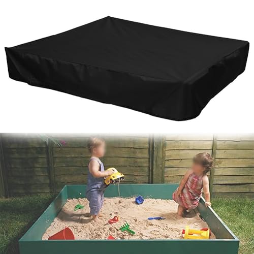 HpLive Sandkasten Abdeckplane 420D Oxford Wasserdicht Staubdicht mit Kordelzug für Außenbereich Sandkiste Schutz(200 * 200 * 20cm) von HpLive