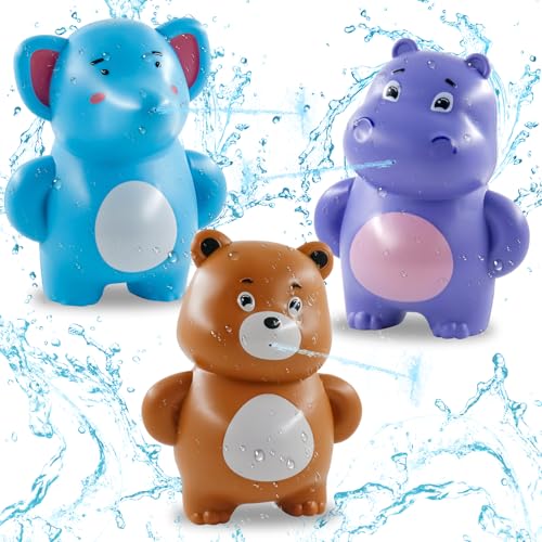 3 Stuck Wasserpistole Tiere für Kinder,Wasserspritzpistole 8-10 Meter für Kinder Erwachsene im Outdoor Garten Water Gun Wasserpistole mit großer,Wasserspritze Braunbär Nilpferd Elefant (Mehrfarbig-3) 3 Stuck Wasserpistole Tiere für Kinder,Wasserspritzpistole 8-10 Meter für Kinder Erwachsene im Outdoor Garten Water Gun Wasserpistole mit großer,Wasserspritze Braunbär Nilpferd Elefant (Mehrfarbig-3) von Hpbaggy