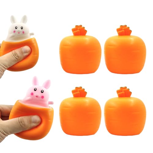 4 Stück Anti Stress Bälle Kaninchen,Stressball in Ostereier,Antistress Spielzeug Bälle,Squeeze-Dekompressionsball,Kreatives Kaninchen Stress Spielzeug,Ostern Karotte Hase Squeeze Fidget 4 Stück Anti Stress Bälle Kaninchen,Stressball in Ostereier,Antistress Spielzeug Bälle,Squeeze-Dekompressionsball,Kreatives Kaninchen Stress Spielzeug,Ostern Karotte Hase Squeeze Fidget von Hpbaggy