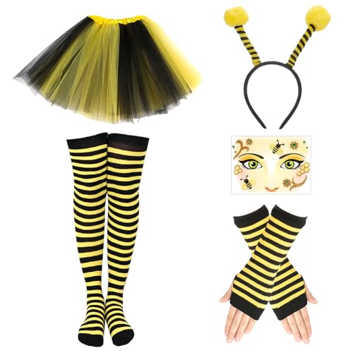 Bienen Kostüm Set Bienenkostüm Erwachsene Bienen Kostüm Damen Kinder Mit Bienen Tüllrock Stirnband Biene Gestreifte Overknee Strümpfe Lange Handschuhe Gesichts Tattoo Biene Karneval Bienen Kostüm Bienen Kostüm Set Bienenkostüm Erwachsene Bienen Kostüm Damen Kinder Mit Bienen Tüllrock Stirnband Biene Gestreifte Overknee Strümpfe Lange Handschuhe Gesichts Tattoo Biene Karneval Bienen Kostüm von Hpbaggy