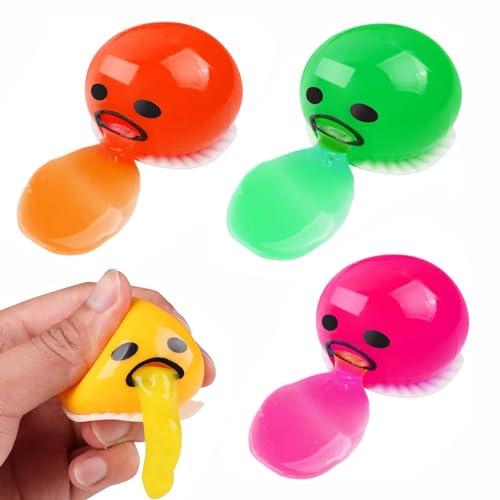 Hpbaggy 4 Stück Eigelb Stressball,Vomiting Egg Toy,Eigelbdruckkugel,Puking Ball,Eier Erbrechen,Eigelb-Ball-Spielzeug zum Erbrechen Squeeze Toys,Spielzeug zum Stressabbau für Kinder und Erwachsene Hpbaggy 4 Stück Eigelb Stressball,Vomiting Egg Toy,Eigelbdruckkugel,Puking Ball,Eier Erbrechen,Eigelb-Ball-Spielzeug zum Erbrechen Squeeze Toys,Spielzeug zum Stressabbau für Kinder und Erwachsene von Hpbaggy