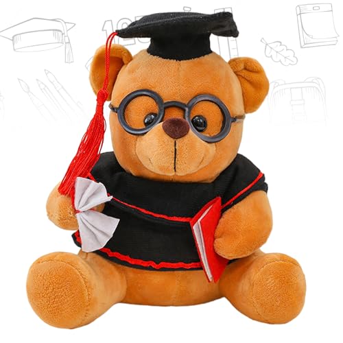 Teddybär Plüschtier,Examensbär,Teddy Plüschbär mit Diplom und Doktorhut,Bachelor Abschluss Geschenk,Graduation Gift,Bachelor Geschenk,Bestandene Prüfung Geschenk,Geschenke zum Bachelor Abschluss von Hpbaggy