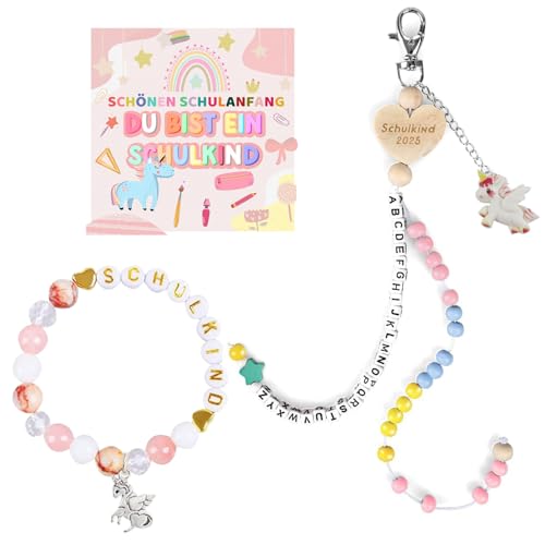 Hpbaggy Schultüte Mädchen Rechenkette, Einschulung Mädchen Geschenk, mit Einhorn Armband Mädchen und Grußkarte, Schulkind 2025 Mädchen, Schultüte Füllung Mädchen, Schulanfang Geschenke für Mädchen Hpbaggy Schultüte Mädchen Rechenkette, Einschulung Mädchen Geschenk, mit Einhorn Armband Mädchen und Grußkarte, Schulkind 2025 Mädchen, Schultüte Füllung Mädchen, Schulanfang Geschenke für Mädchen von Hpbaggy
