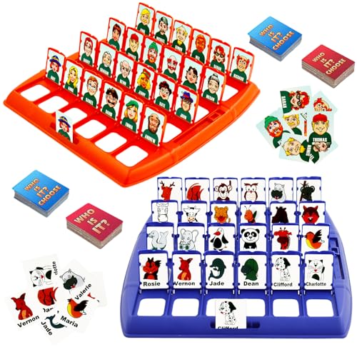 Wer ist es Lustiges Ratespiel Brettspiel,Wer Ist es Spiel,Family Erraten Spiele,Wer Bin Ich Spiel,Who Whats Their Name,Brettspiel für Familien Eltern Kinder Party,Englische Version von Hpbaggy