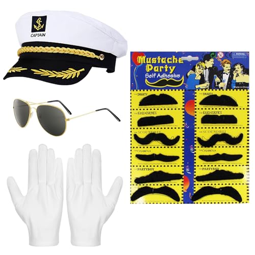 kapitänsmütze Matrosenmütze,Marine Hut Kapitän Accessoires,Yacht Kapitän Hut,Kapitänsmütze Kostüm Set,Yacht Kapitän Mütze,Mütze Unisex Seemann Kapitän Hat,für Karneval Mottoparty Halloween Cosplay kapitänsmütze Matrosenmütze,Marine Hut Kapitän Accessoires,Yacht Kapitän Hut,Kapitänsmütze Kostüm Set,Yacht Kapitän Mütze,Mütze Unisex Seemann Kapitän Hat,für Karneval Mottoparty Halloween Cosplay von Hpbaggy