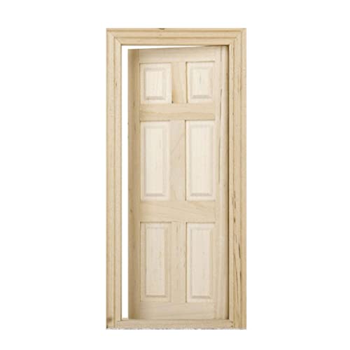 1/12 Skala Dollhouse Door Holz Miniatur Mini -Tür Feen -Puppenhauszubehör 1/12 Skala Dollhouse Door Holz Miniatur Mini -Tür Feen -Puppenhauszubehör von Hperu