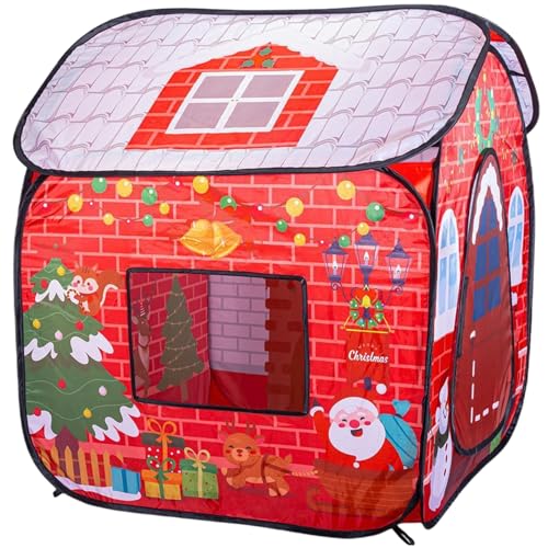 Hperu 1 Set Kids Playhouse Play Tent für Kinder faltbares Pop-up-Kleinkindspielhaus mit Tür, Fenster- und Top-Öffnungstrick oder Behandeln Nicht-Shrink Fade Resistant Tent für Mädchenjungen von Hperu