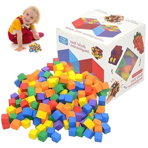 Hperu 150pcs-Schaumblöcke für Kleinkinder 1-3, sichere Eva farbenfrohe Stapelweiche für Zuhause, Schule, Kindergarten von Hperu