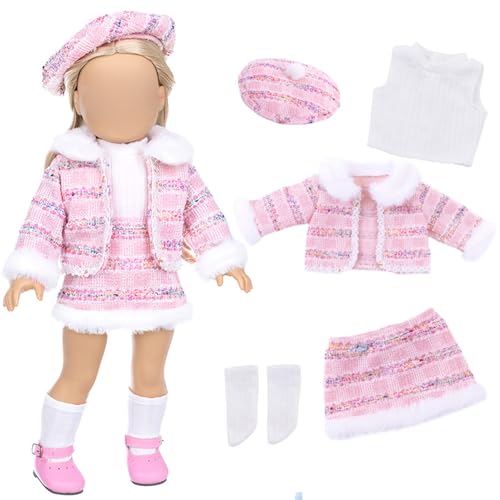 18 Zoll Puppenpyjama, 18 Puppenkleidung, Pyjama mit Accessoires für amerikanische Puppen (Stil 1) Kleidung von Hperu