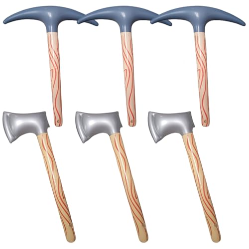 6pcs 23 Zoll aufblasbares Spickaxe -Spielzeug, realistische leckere PVC -Axe mit Ventil, Handwerge mit leichten Halloween -Requisiten für Cosplay -Party 6pcs 23 Zoll aufblasbares Spickaxe -Spielzeug, realistische leckere PVC -Axe mit Ventil, Handwerge mit leichten Halloween -Requisiten für Cosplay -Party von Hperu