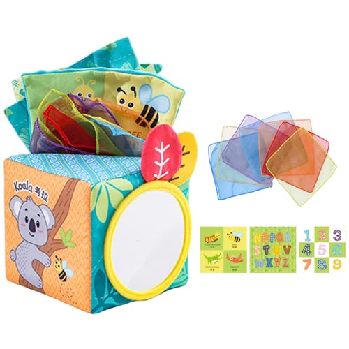Hperu 1 Set Baby Tissue Box -Spielzeug, themenbezogenes Montessori Sensory Toy mit 6 -pcs von Hperu