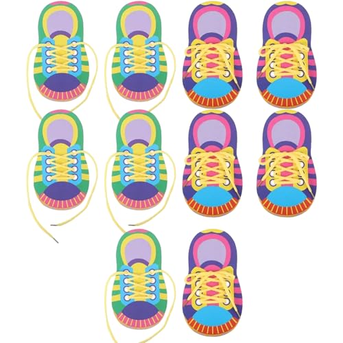 Hperu 10pcs farbenfrohe Spitzen -Faden -Threading -Spielzeug, Schuhbindungs -Praxis -Kit Frühes Bildungslehrwerkzeug für Kinder, Montessori Lernen Hperu 10pcs farbenfrohe Spitzen -Faden -Threading -Spielzeug, Schuhbindungs -Praxis -Kit Frühes Bildungslehrwerkzeug für Kinder, Montessori Lernen von Hperu