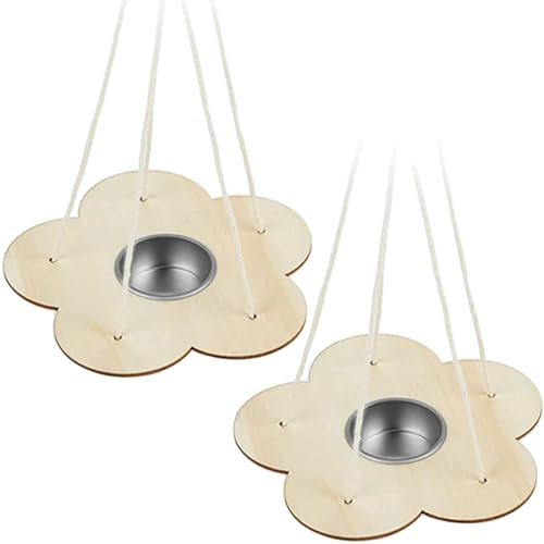 Hperu 1Set Bird Feeder Kit 2 Packblumenform Holz DIY -Farbkit mit 18 Farben Pinsel für Kinder 6+ von Hperu