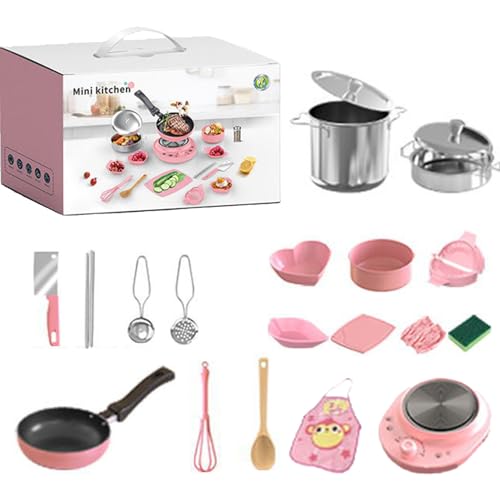 Hperu 22pcs Kids Kitchen-Set, Küchenspielzeug von Edelstahl aus robuellem Stahl für Kinder 7-14 Echtes Essen herstellen Hperu 22pcs Kids Kitchen-Set, Küchenspielzeug von Edelstahl aus robuellem Stahl für Kinder 7-14 Echtes Essen herstellen von Hperu