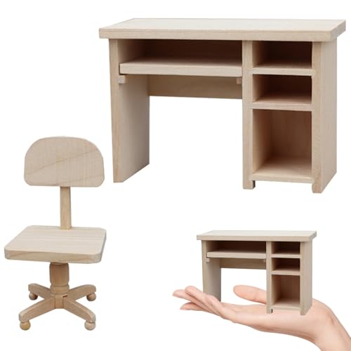 Hperu 2PCS Mini -Stuhl, Miniaturmöbel, 1:12 Holzpuppenhaustisch und Mini -Stuhl für Puppenhaus -Bürozubehör Hperu 2PCS Mini -Stuhl, Miniaturmöbel, 1:12 Holzpuppenhaustisch und Mini -Stuhl für Puppenhaus -Bürozubehör von Hperu