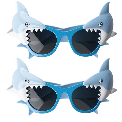 Hperu 2pcs Haifisch Sonnenbrille Lustige Kostüm Sonnenbrille für Jungen Mädchen 3d Neuheit Partybrille für Sommer, Strand, Pool, Hawaiian Themenkostümfoto Requisiten Hperu 2pcs Haifisch Sonnenbrille Lustige Kostüm Sonnenbrille für Jungen Mädchen 3d Neuheit Partybrille für Sommer, Strand, Pool, Hawaiian Themenkostümfoto Requisiten von Hperu
