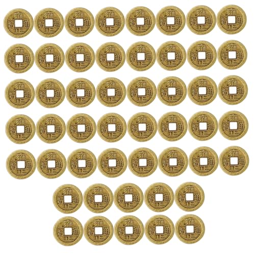 Hperu 50pcs Chinesische Münze Feng Shui 1 Zoll Imitation Metall Altes Dekor asiatische Themen für Gesundheitsvermögen, Feng Shui Dekor Hperu 50pcs Chinesische Münze Feng Shui 1 Zoll Imitation Metall Altes Dekor asiatische Themen für Gesundheitsvermögen, Feng Shui Dekor von Hperu