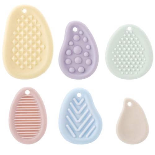 Hperu 6PCS Multi-Farben-Zappelspielzeug für Kinder, silikon strukturierter Soft-Sorge-Stein mit Loch, sensorisches Spielzeug zum Beruhigen und Minimieren von Stress Hperu 6PCS Multi-Farben-Zappelspielzeug für Kinder, silikon strukturierter Soft-Sorge-Stein mit Loch, sensorisches Spielzeug zum Beruhigen und Minimieren von Stress von Hperu