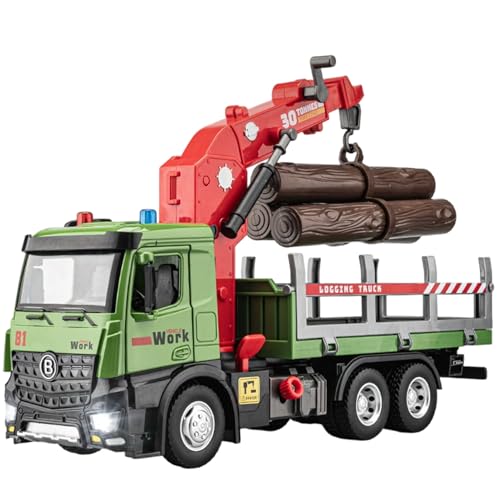 Hperu Bauspielzeug, 10.6x3.2x10, 6 Zoll Legierung Transportwagen Spielzeug, Holztransport -LKW -Spielzeug für Kinder Kinder Kleinkinder Weihnachtsgeburtstag von Hperu