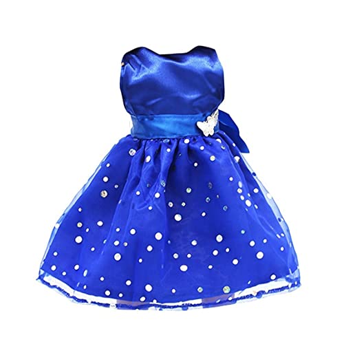 Hperu Fashion Pailletten ärmellose Partykleid exquisites süßes Kleid für 18 Zoll Mädchen Puppen Blau Kleidungsausrüstung Hperu Fashion Pailletten ärmellose Partykleid exquisites süßes Kleid für 18 Zoll Mädchen Puppen Blau Kleidungsausrüstung von Hperu
