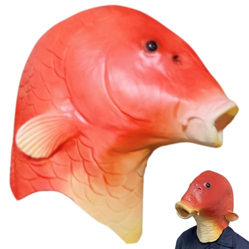 Hperu Fischmaske, realistische Latextiermaske lustiges Fischkostüm für Halloween -Kosplay -Partys Hperu Fischmaske, realistische Latextiermaske lustiges Fischkostüm für Halloween -Kosplay -Partys von Hperu