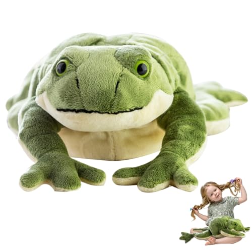 Hperu Frosch gefülltes Tier, großer Froschplüsch gefülltes Tier 23.62X9.84 Realistic Weichwaschbar (grün) Plüsch von Hperu