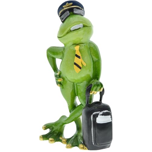 Hperu Froschstatue, lustige Piloten Frosch -Figur, Harz -Frosch -Dekor, 3,5 x 7,1 Zoll tragbares Frosch -Schreibtischdekor für Home Office Decor Geschenk, Stil 2, Froschdekoration Hperu Froschstatue, lustige Piloten Frosch -Figur, Harz -Frosch -Dekor, 3,5 x 7,1 Zoll tragbares Frosch -Schreibtischdekor für Home Office Decor Geschenk, Stil 2, Froschdekoration von Hperu