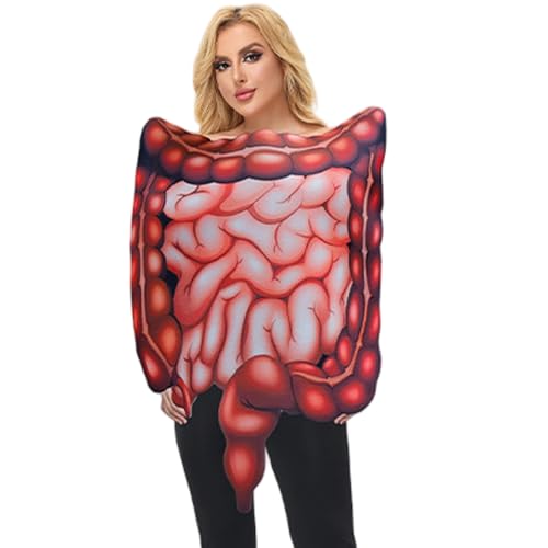 Hperu Halloween -Kostüme Erwachsener Unisex 3D Gedrucktes menschliches Organe Darm für Party Cosplay Medical Thema Hperu Halloween -Kostüme Erwachsener Unisex 3D Gedrucktes menschliches Organe Darm für Party Cosplay Medical Thema von Hperu