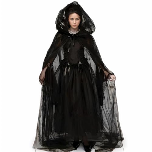 Hperu Hexenkostüm, Vintage besticktes Ghost Bride Halloween Outfit für Cosplay -Spuk Herrenhaus, Schwarz, Hexenkostüm, Ghost Hperu Hexenkostüm, Vintage besticktes Ghost Bride Halloween Outfit für Cosplay -Spuk Herrenhaus, Schwarz, Hexenkostüm, Ghost von Hperu
