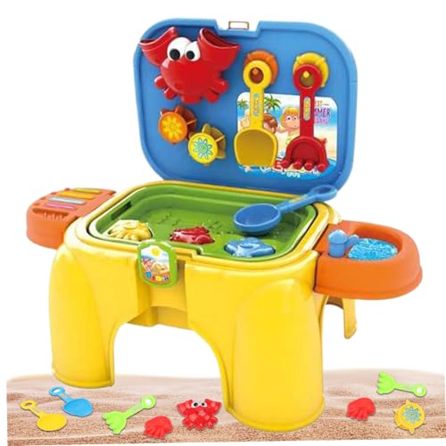 Hperu Sandtisch, Sand & Wassertisch Plastik Sensorisches Spiel für Kinder Kleinkinder Innen im Freien im Freien (blau) von Hperu