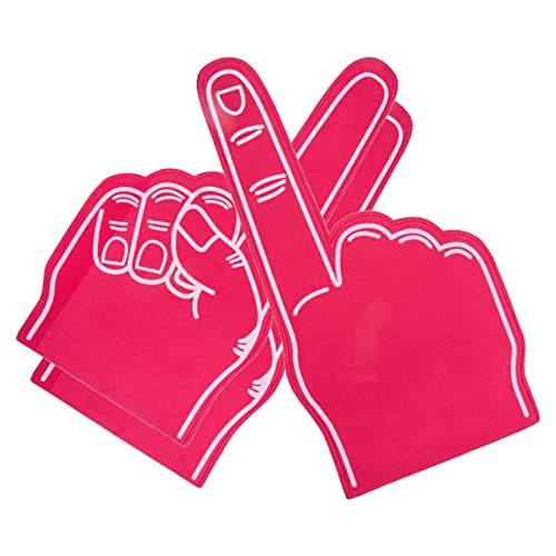 Hperu Schaumfinger, 3pcs Giant Foam Finger 18 Zoll Schaumhand -Cheerleaderschaum Finger für Sportveranstaltungsspiele, rot von Hperu