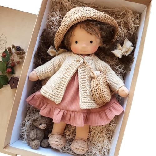 Hperu Stoffpuppe mit Box 11x2x5, Ragdoll mit Hut, Tasche, Schuhen, süße gefüllte Babypuppe, ideale Weihnachtsgeburtstagsgeschenke, süße Puppen Hperu Stoffpuppe mit Box 11x2x5, Ragdoll mit Hut, Tasche, Schuhen, süße gefüllte Babypuppe, ideale Weihnachtsgeburtstagsgeschenke, süße Puppen von Hperu
