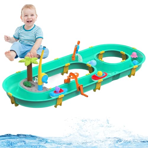 Hperu Wassertisch, Wassertabelle für Kinder 3+, sichere Plastiksensorte mit abnehmbarem DIY -Spielzeug, pädagogischem Strandspielzeug für Jungen für Jungen, Sommergarten Spaß Hperu Wassertisch, Wassertabelle für Kinder 3+, sichere Plastiksensorte mit abnehmbarem DIY -Spielzeug, pädagogischem Strandspielzeug für Jungen für Jungen, Sommergarten Spaß von Hperu