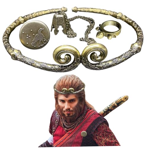 Hperu Wu Kong Ring Wukong Kostüm 4PCS/Set Collectible 1: 1 Skala Sun Wukong Kostüm enthält ein einschränkendes Stirnband- und Schmuckset, Halloween Party bevorzugt Sun Wukong Accessoires Hperu Wu Kong Ring Wukong Kostüm 4PCS/Set Collectible 1: 1 Skala Sun Wukong Kostüm enthält ein einschränkendes Stirnband- und Schmuckset, Halloween Party bevorzugt Sun Wukong Accessoires von Hperu