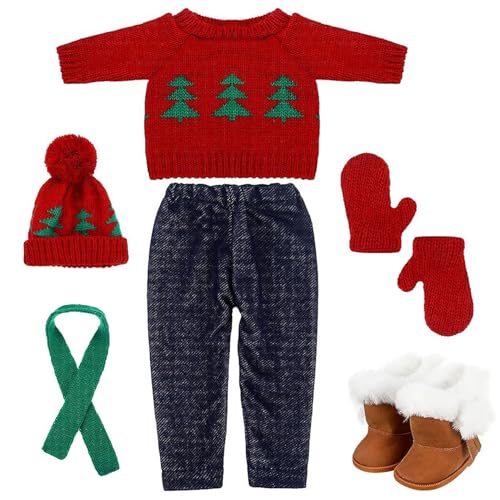 Weihnachtspuppe 18 Zoll Puppenkleidung Süßes gestricktes amerikanisches Weihnachtswinter -Outfit mit Schuhen, Pullovern, Hose, Hut, Handschuhen, Schals für Dekor Geschenke Stil 3 Weihnachtspuppe 18 Zoll Puppenkleidung Süßes gestricktes amerikanisches Weihnachtswinter -Outfit mit Schuhen, Pullovern, Hose, Hut, Handschuhen, Schals für Dekor Geschenke Stil 3 von Hperu