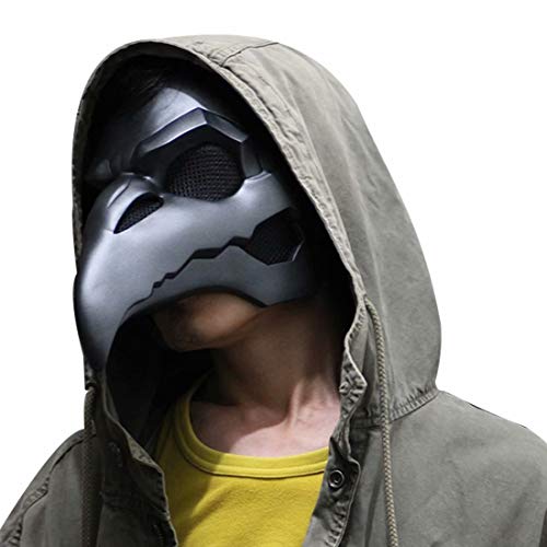 Overwatch Reaper Crow Mask, Halloween Cosplay Kostüm Requisiten Maske PVC, Steampunk Gothic Mask von Hpparty