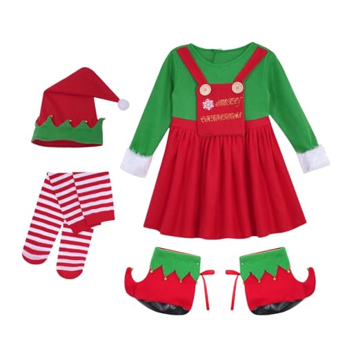 Hqunjikp -Kostüm für Kinder, -Kostüm, Weihnachtsoutfit für Cosplay, Kleidung mit Hut und Socken, bequemes Elfenverkleiden, Festival-Outfit, bezaubernd für Veranstaltungen und Versammlungen Hqunjikp -Kostüm für Kinder, -Kostüm, Weihnachtsoutfit für Cosplay, Kleidung mit Hut und Socken, bequemes Elfenverkleiden, Festival-Outfit, bezaubernd für Veranstaltungen und Versammlungen von Hqunjikp