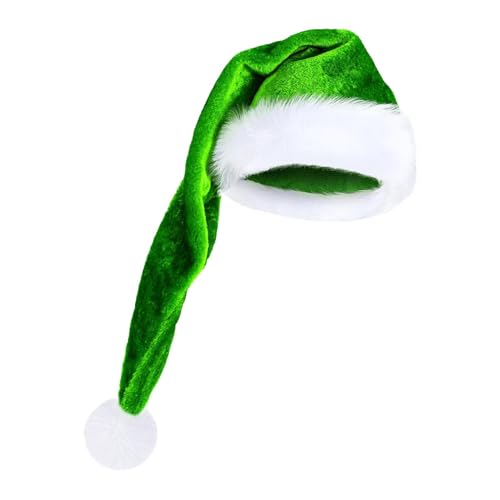 Hqunjikp Lange Nikolausmütze, weicher Samt, Plüsch, Weihnachtsmannmütze, Uni, Erwachsene, Cosplay-Kostüm, Weihnachtsmütze für Neujahrsfeiertage Hqunjikp Lange Nikolausmütze, weicher Samt, Plüsch, Weihnachtsmannmütze, Uni, Erwachsene, Cosplay-Kostüm, Weihnachtsmütze für Neujahrsfeiertage von Hqunjikp