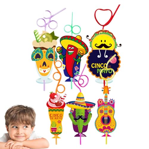 Hqunjikp Mexikanische Partygeschenke, 5. Mai Basteln für Kinder, mexikanische Fiesta-Gummi-Armbänder, Karnevalsparty-Zubehör, mexikanische Geburtstagsparty-Zubehör, Dekorationen, Luau-Foto-Requisiten Hqunjikp Mexikanische Partygeschenke, 5. Mai Basteln für Kinder, mexikanische Fiesta-Gummi-Armbänder, Karnevalsparty-Zubehör, mexikanische Geburtstagsparty-Zubehör, Dekorationen, Luau-Foto-Requisiten von Hqunjikp