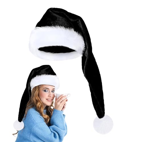 Hqunjikp Super lange Weihnachtsmütze, weiche Samt-Plüsch-Weihnachtsmannmütze, Uni-Erwachsene Cosplay-Kostüm, Weihnachtsmütze für Neujahrsfeiertage Hqunjikp Super lange Weihnachtsmütze, weiche Samt-Plüsch-Weihnachtsmannmütze, Uni-Erwachsene Cosplay-Kostüm, Weihnachtsmütze für Neujahrsfeiertage von Hqunjikp